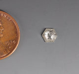 Hex Salt and Pepper Rosecut diamond - .9ct