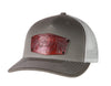 Grizzly Bear Leather Hat - Loden 5 Panel