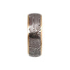Gold Lined Low Dome Damascus Ring