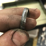 Arete Ring - Sandstone Damascus Steel