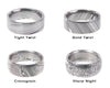 Gold Lined Low Dome Damascus Ring