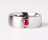Tension Set Low Dome Titanium Ring